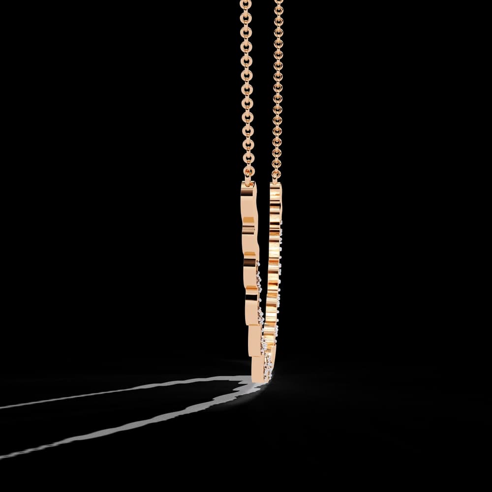 Sparkling Wave Lab Grown Diamond Necklace - Image 3 Sparkling Wave Lab Grown Diamond Necklace, view 3 of 6