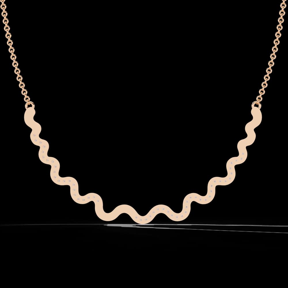 Sparkling Wave Lab Grown Diamond Necklace - Image 4 Sparkling Wave Lab Grown Diamond Necklace, view 4 of 6