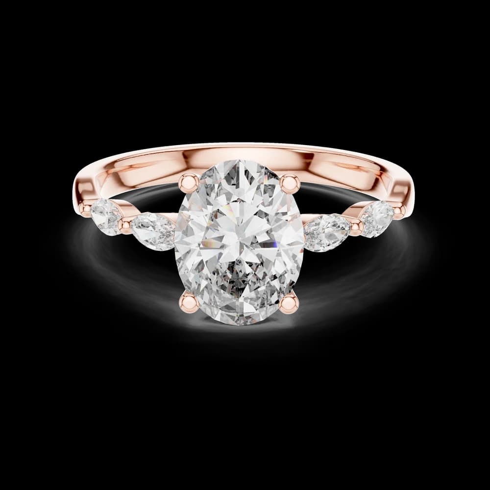 Oval Cut Marquise Lab Grown Diamond Ring - Image 1 Oval Cut Marquise Lab Grown Diamond Ring, view 1 of 6