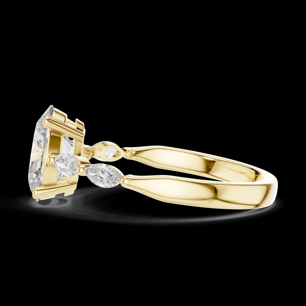 Oval Cut Marquise Lab Grown Diamond Ring - Image 6 Oval Cut Marquise Lab Grown Diamond Ring, view 6 of 6