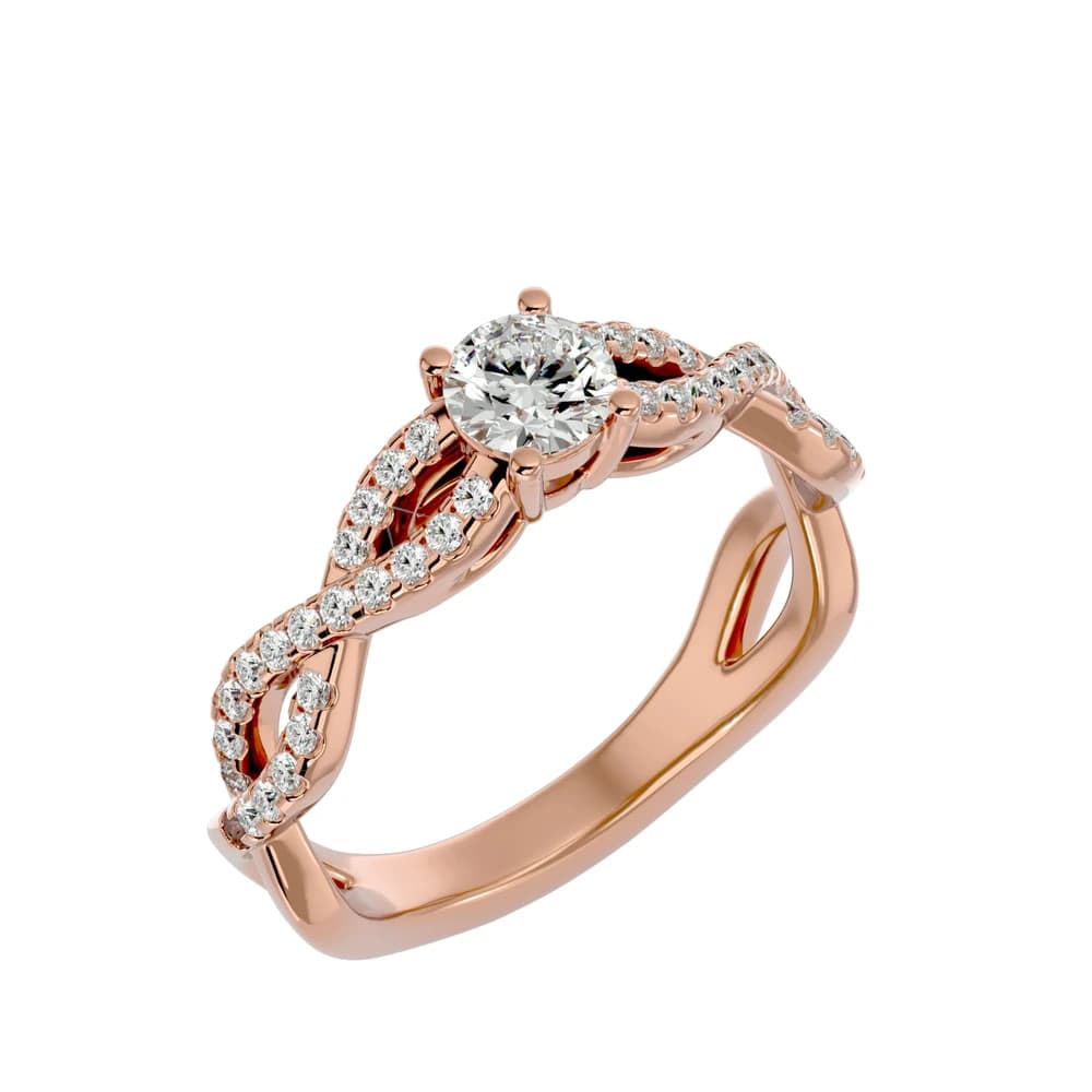 Spiral Design Lab Grown Diamond Ring - Image 1 Spiral Design Lab Grown Diamond Ring, view 1 of 4