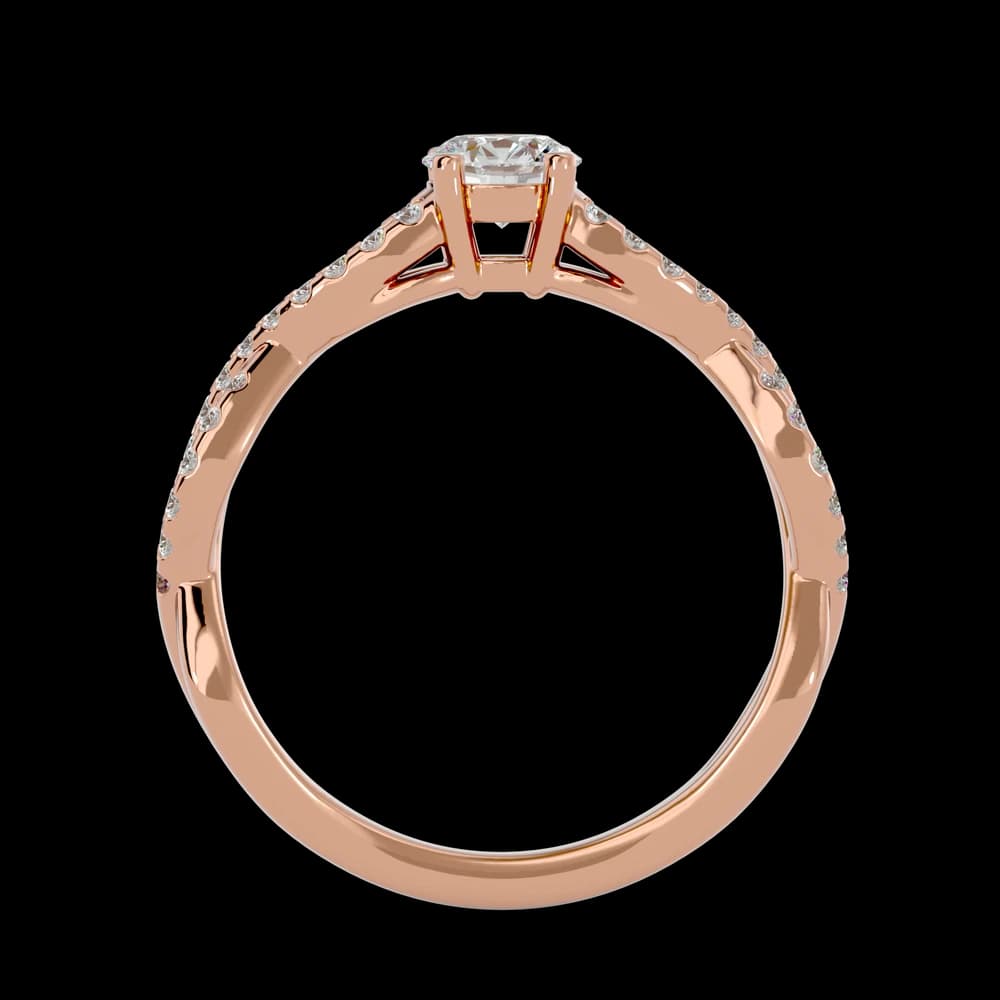 Spiral Design Lab Grown Diamond Ring - Image 3 Spiral Design Lab Grown Diamond Ring, view 3 of 4