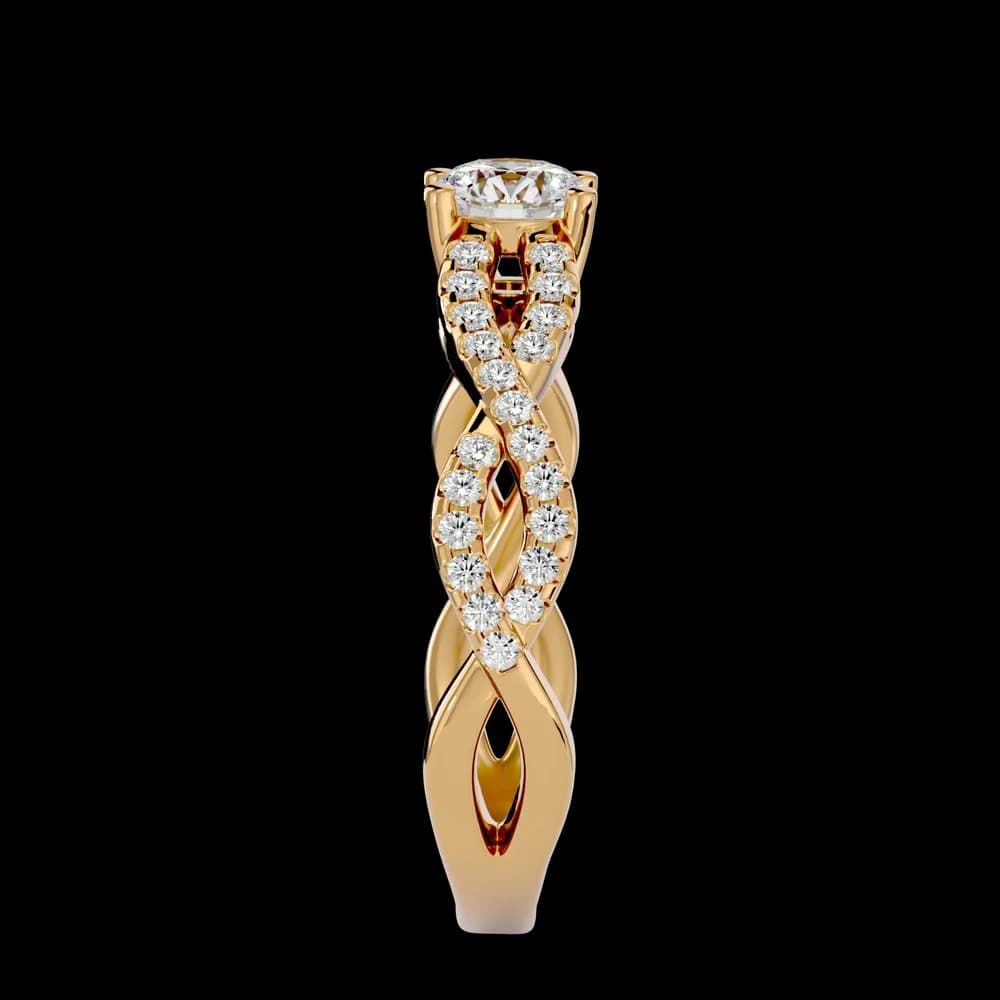 Spiral Design Lab Grown Diamond Ring - Image 4 Spiral Design Lab Grown Diamond Ring, view 4 of 4