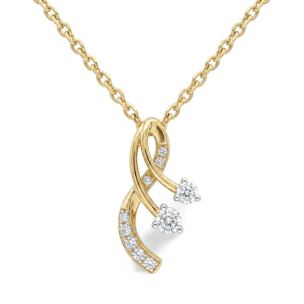 Splendid Star Motif Lab Grown Diamond Pendant - Image 1 Splendid Star Motif Lab Grown Diamond Pendant, view 1 of 5