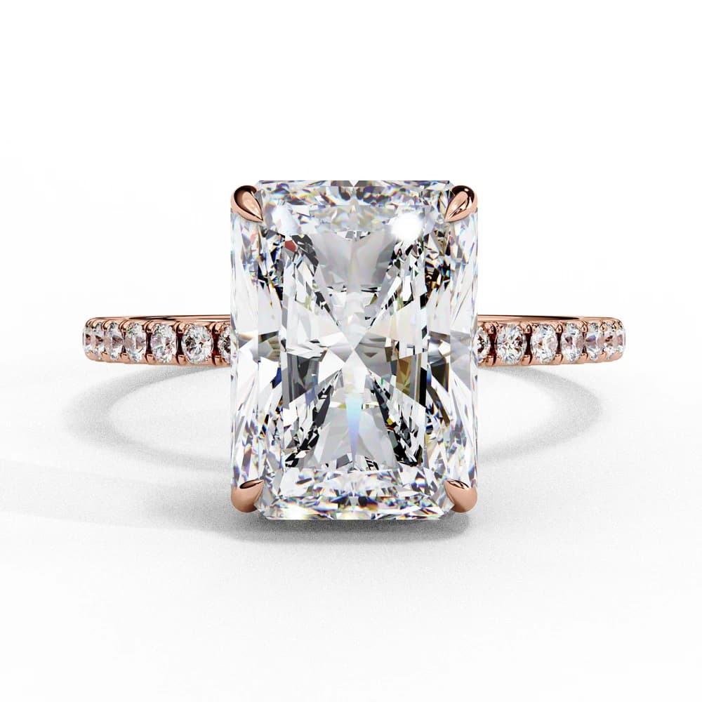 Sparkling Radiant Cut Lab Grown Diamond Engagement Ring - Image 1 Sparkling Radiant Cut Lab Grown Diamond Engagement Ring, view 1 of 4