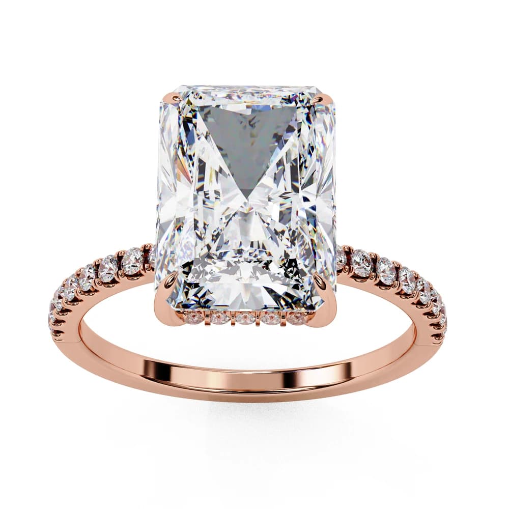 Sparkling Radiant Cut Lab Grown Diamond Engagement Ring - Image 4 Sparkling Radiant Cut Lab Grown Diamond Engagement Ring, view 4 of 4