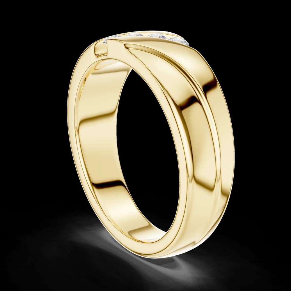 Diagonal Channel Set Four-Stone Diamond Ring - Image 4 Diagonal Channel Set Four-Stone Diamond Ring, view 4 of 6