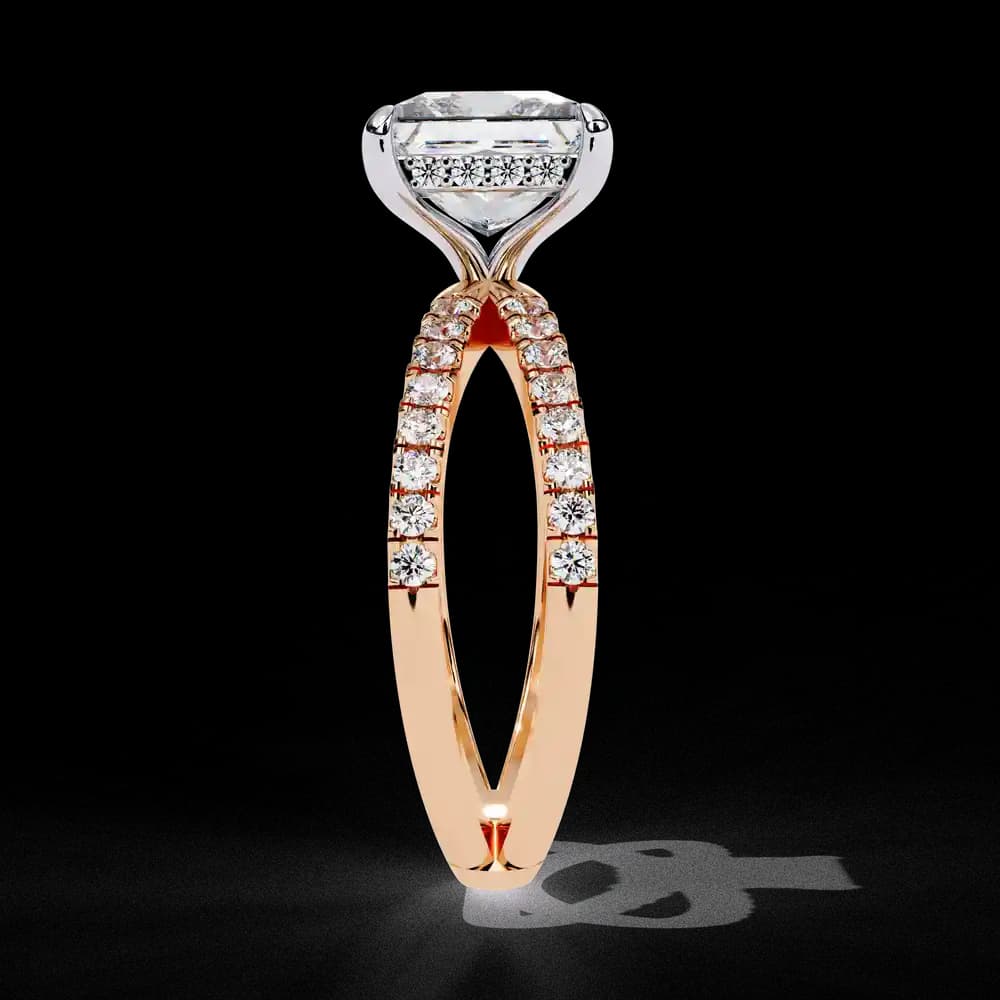 Split Shank Princess Lab Grown Diamond Solitaire Ring - Image 2 Split Shank Princess Lab Grown Diamond Solitaire Ring, view 2 of 14
