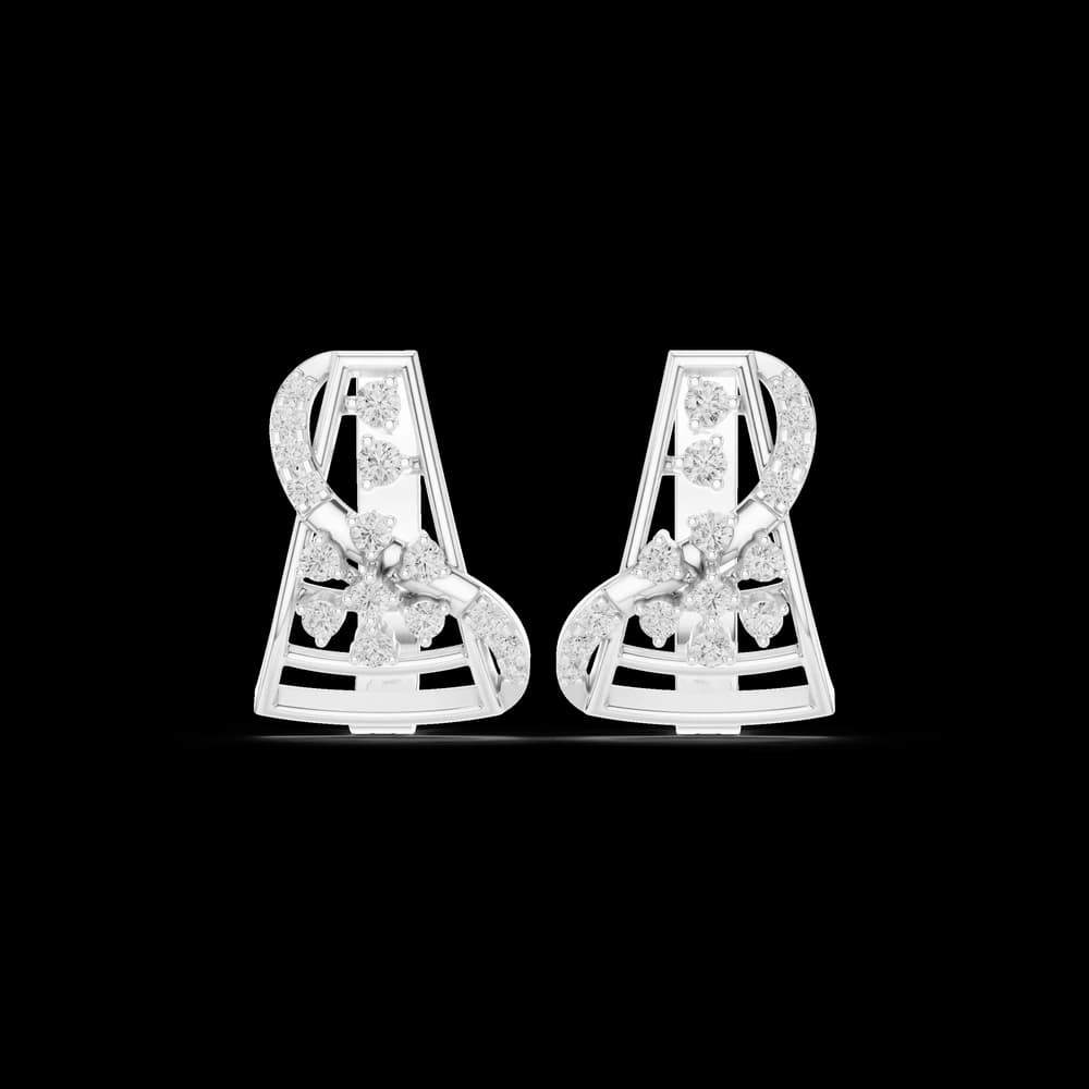 Spring Time lab grown diamond earring design - Image 2 Spring Time lab grown diamond earring design, view 2 of 6