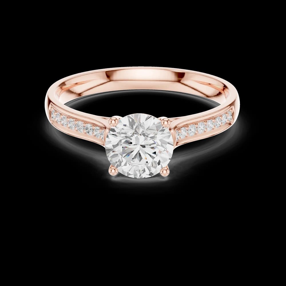 Round Channel Pave Lab Grown Diamond Ring - Image 1 Round Channel Pave Lab Grown Diamond Ring, view 1 of 6