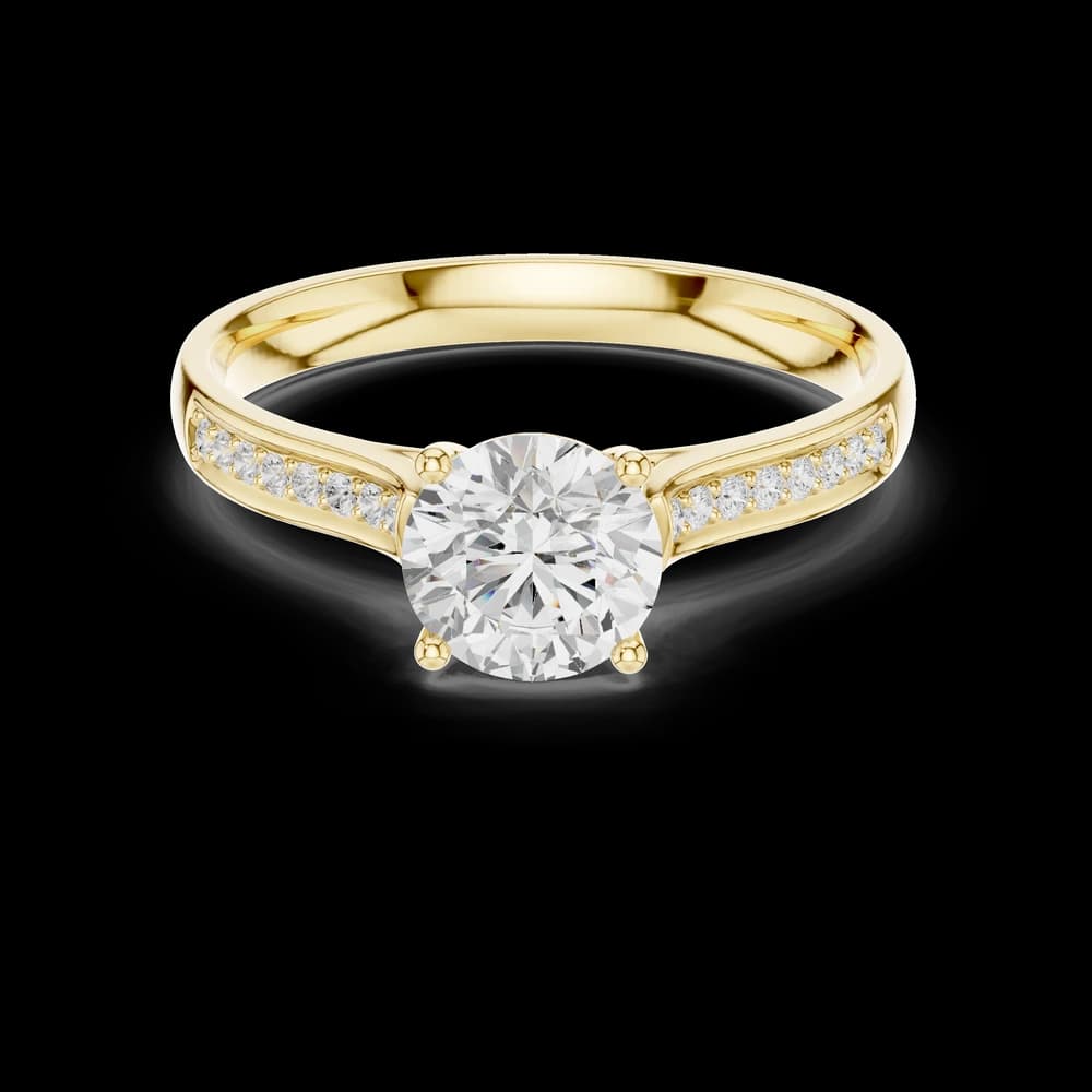 Round Channel Pave Lab Grown Diamond Ring - Image 3 Round Channel Pave Lab Grown Diamond Ring, view 3 of 6