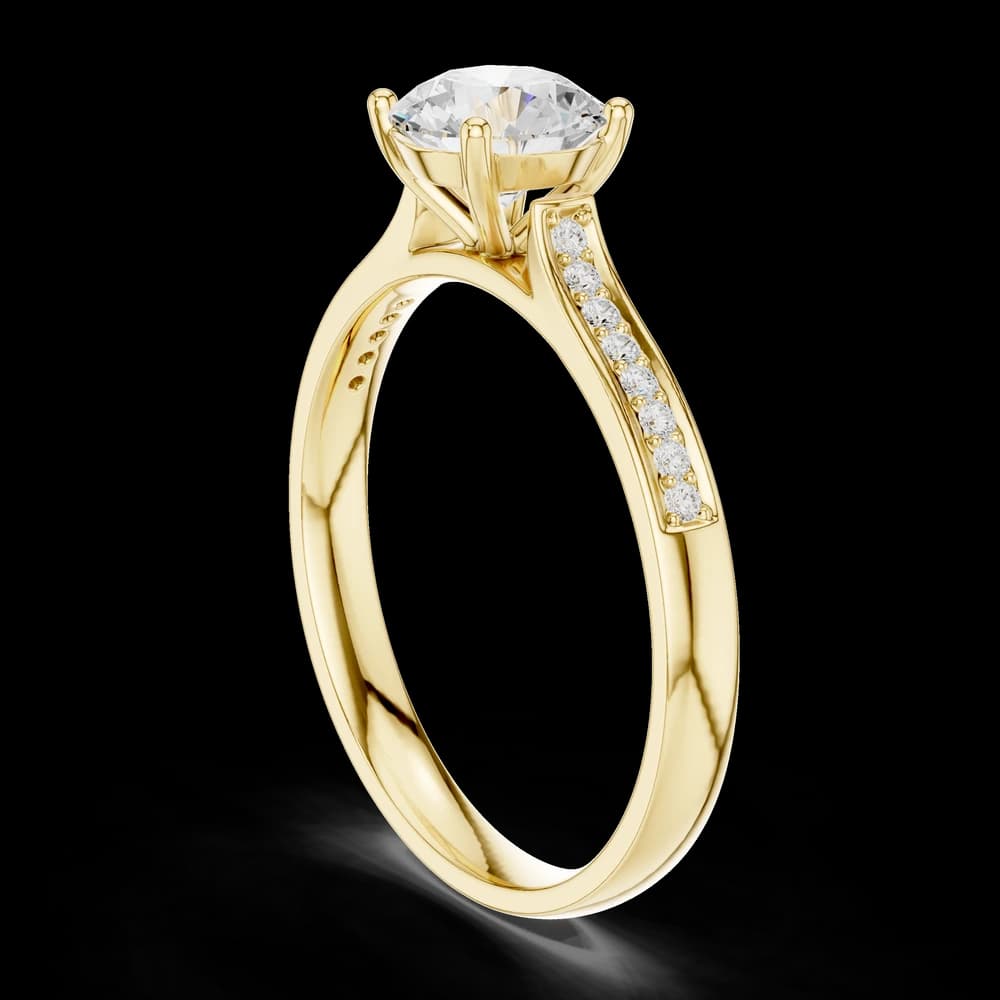 Round Channel Pave Lab Grown Diamond Ring - Image 4 Round Channel Pave Lab Grown Diamond Ring, view 4 of 6