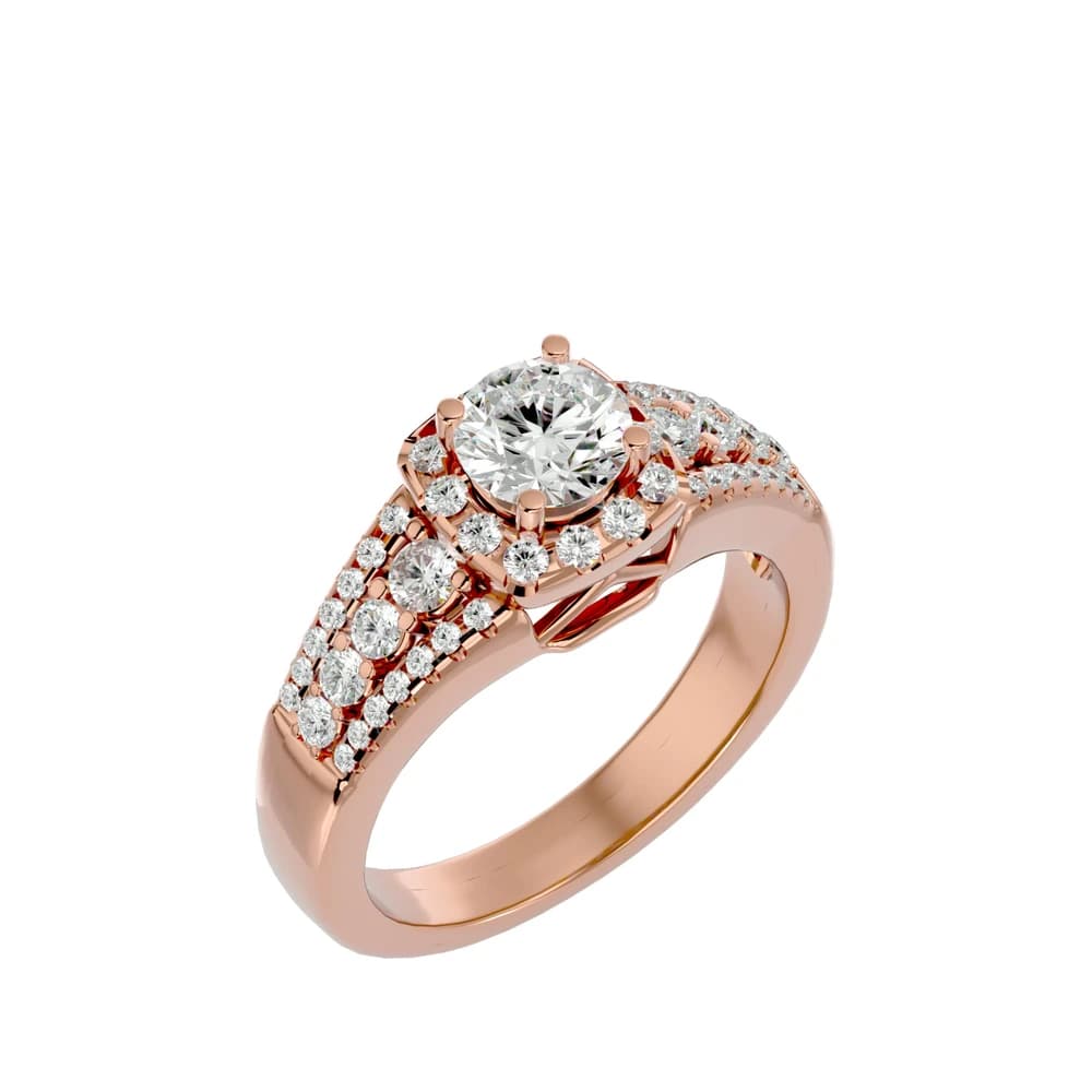 Stardust Lab Grown Diamond Halo Ring - Image 1 Stardust Lab Grown Diamond Halo Ring, view 1 of 3