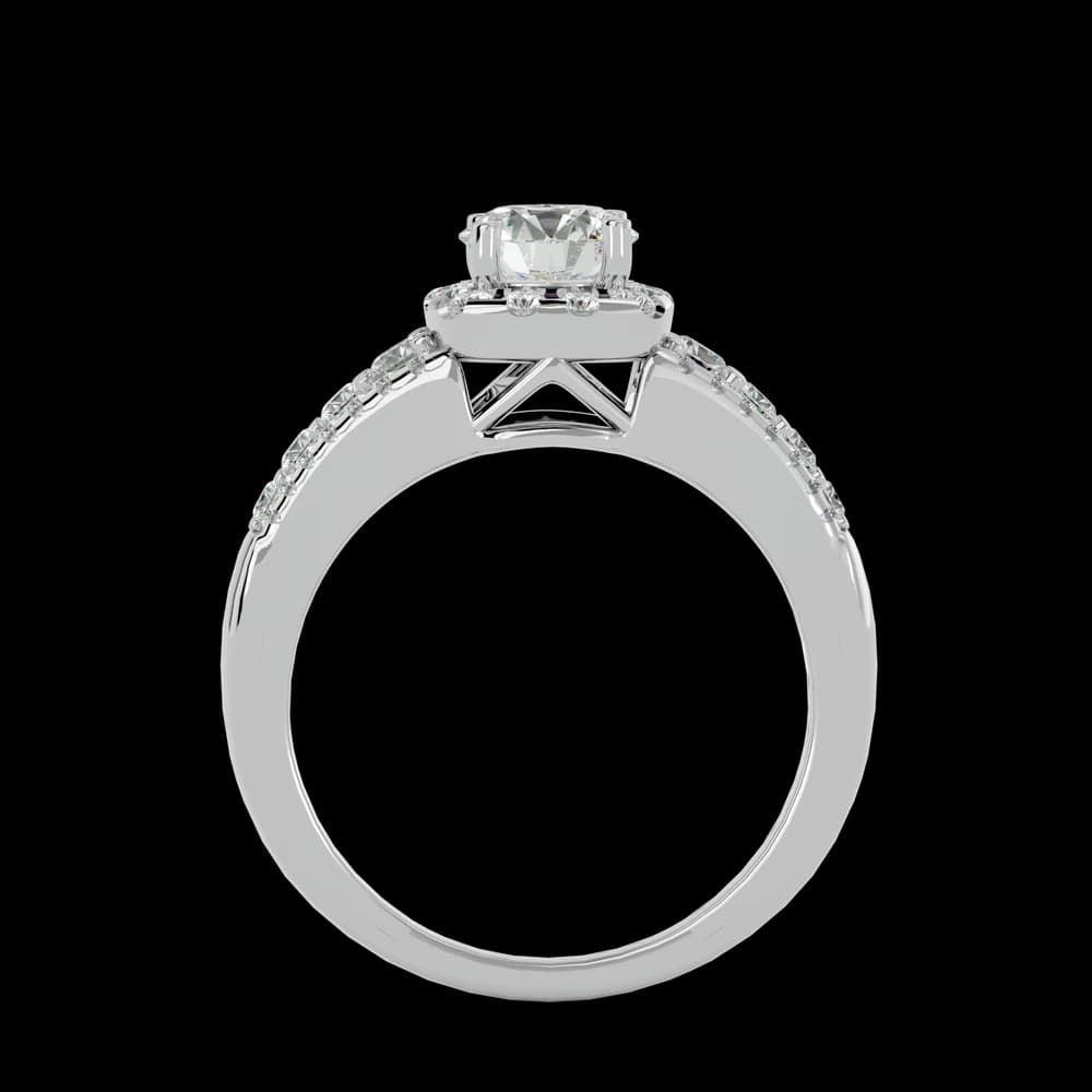 Stardust Lab Grown Diamond Halo Ring - Image 2 Stardust Lab Grown Diamond Halo Ring, view 2 of 3