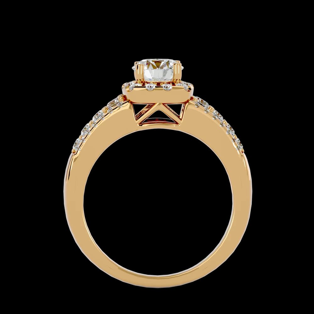 Stardust Lab Grown Diamond Halo Ring - Image 3 Stardust Lab Grown Diamond Halo Ring, view 3 of 3