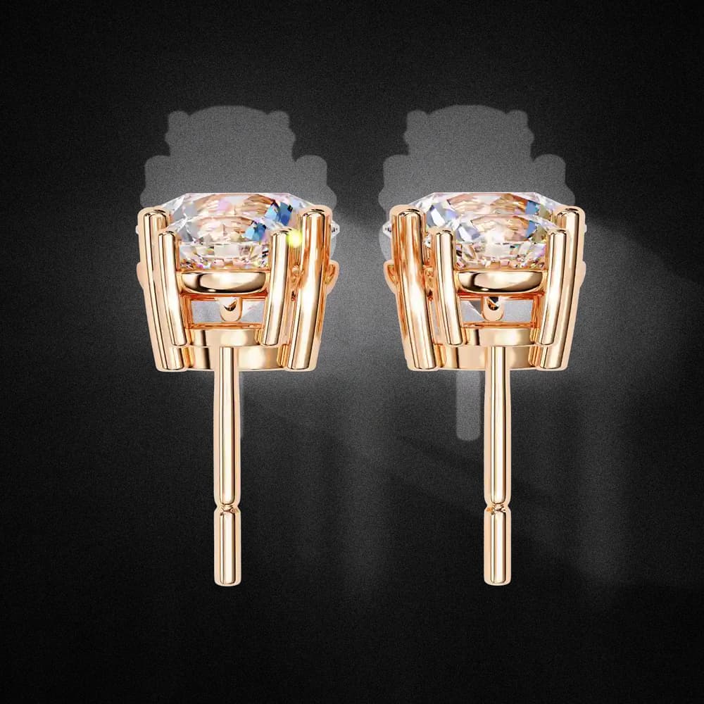 Starlight Round Lab Grown Diamond Cut Solitaire Drop Earrings - Image 11 Starlight Round Lab Grown Diamond Cut Solitaire Drop Earrings, view 11 of 16