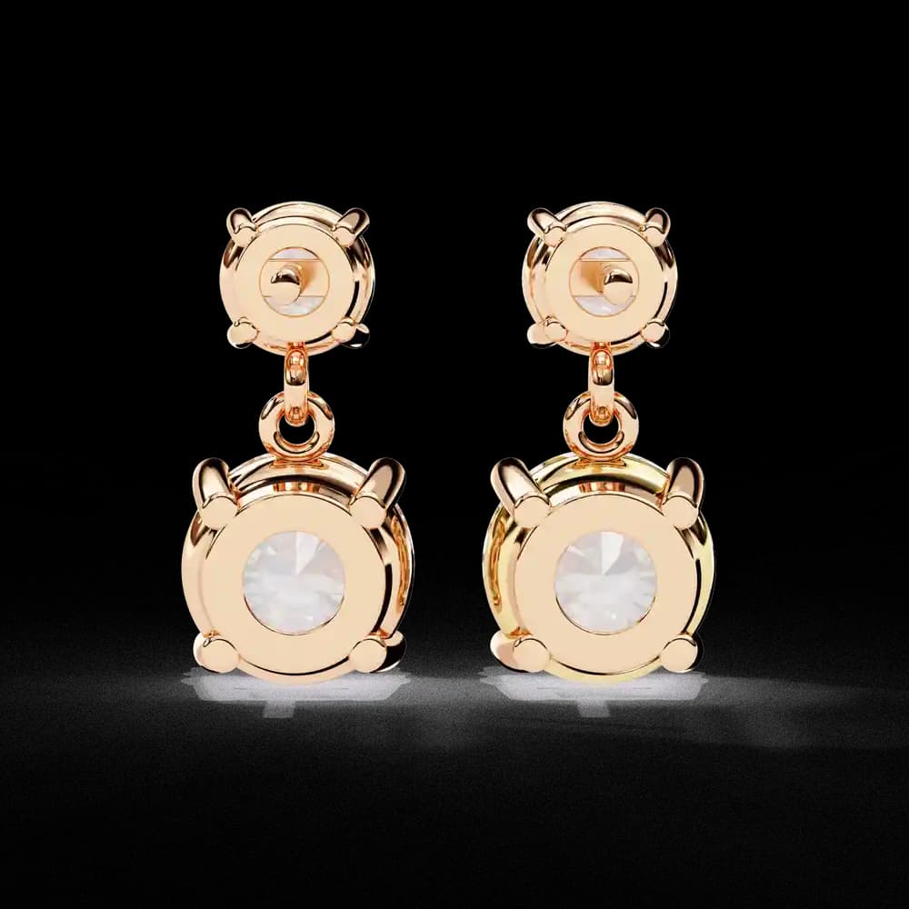 Starlight Round Lab Grown Diamond Cut Solitaire Drop Earrings - Image 16 Starlight Round Lab Grown Diamond Cut Solitaire Drop Earrings, view 16 of 16