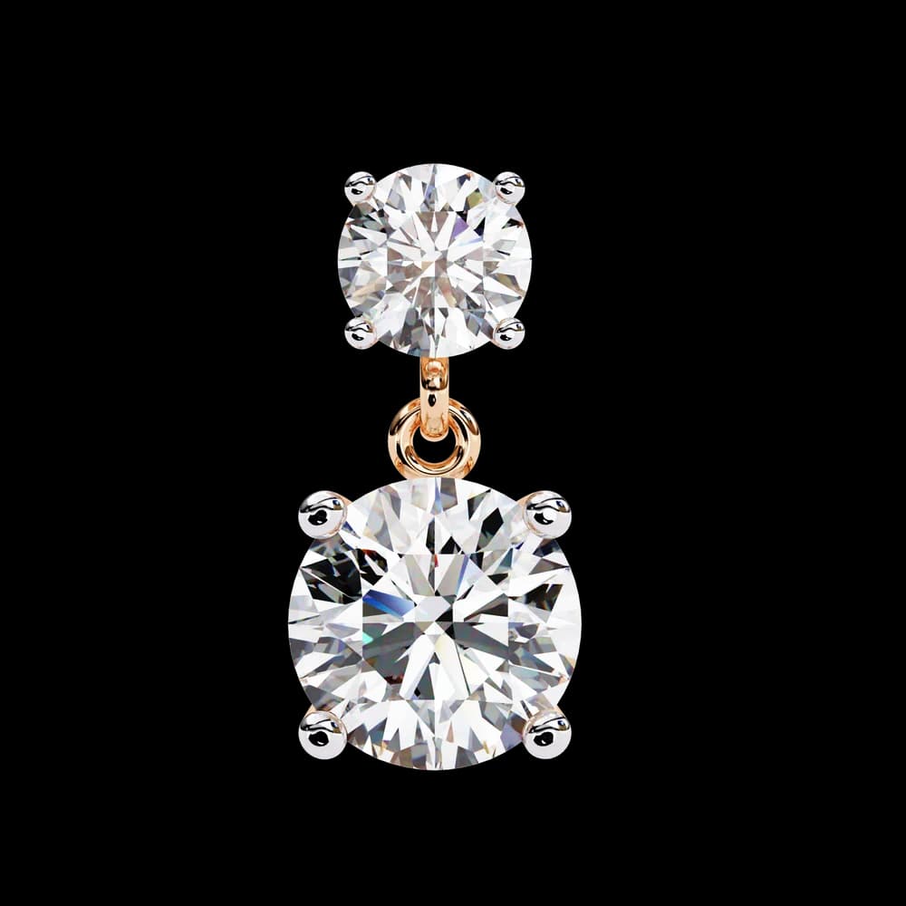 Starlight Round Lab Grown Diamond Cut Solitaire Drop Earrings - Image 7 Starlight Round Lab Grown Diamond Cut Solitaire Drop Earrings, view 7 of 16