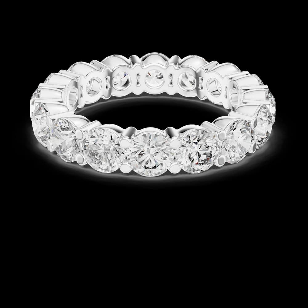 Large Round Shared-Prong Diamond Eternity Band - Image 2 Large Round Shared-Prong Diamond Eternity Band, view 2 of 6