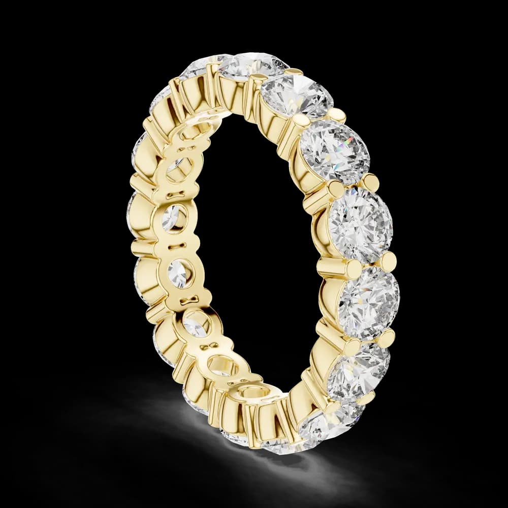 Large Round Shared-Prong Diamond Eternity Band - Image 4 Large Round Shared-Prong Diamond Eternity Band, view 4 of 6