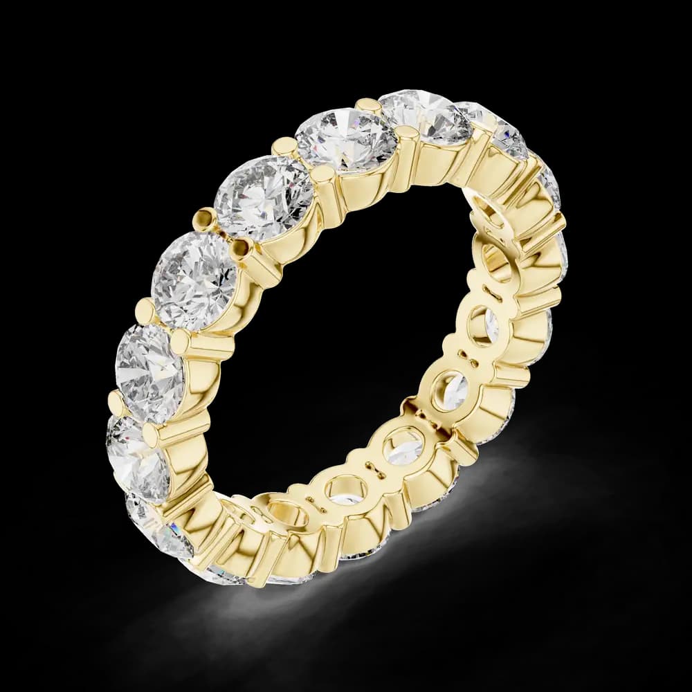 Large Round Shared-Prong Diamond Eternity Band - Image 5 Large Round Shared-Prong Diamond Eternity Band, view 5 of 6