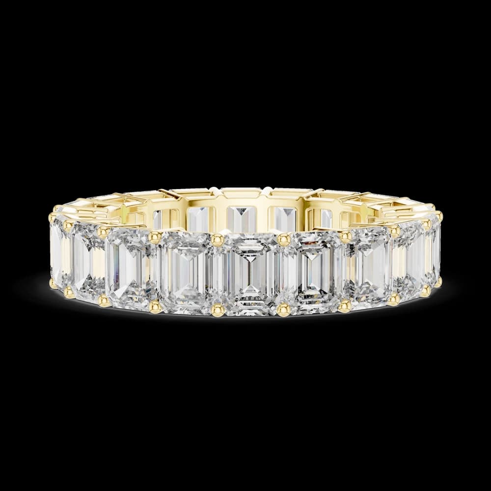 Classic Emerald Cut Lab Grown Eternity Band - Image 6 Classic Emerald Cut Lab Grown Eternity Band, view 6 of 6