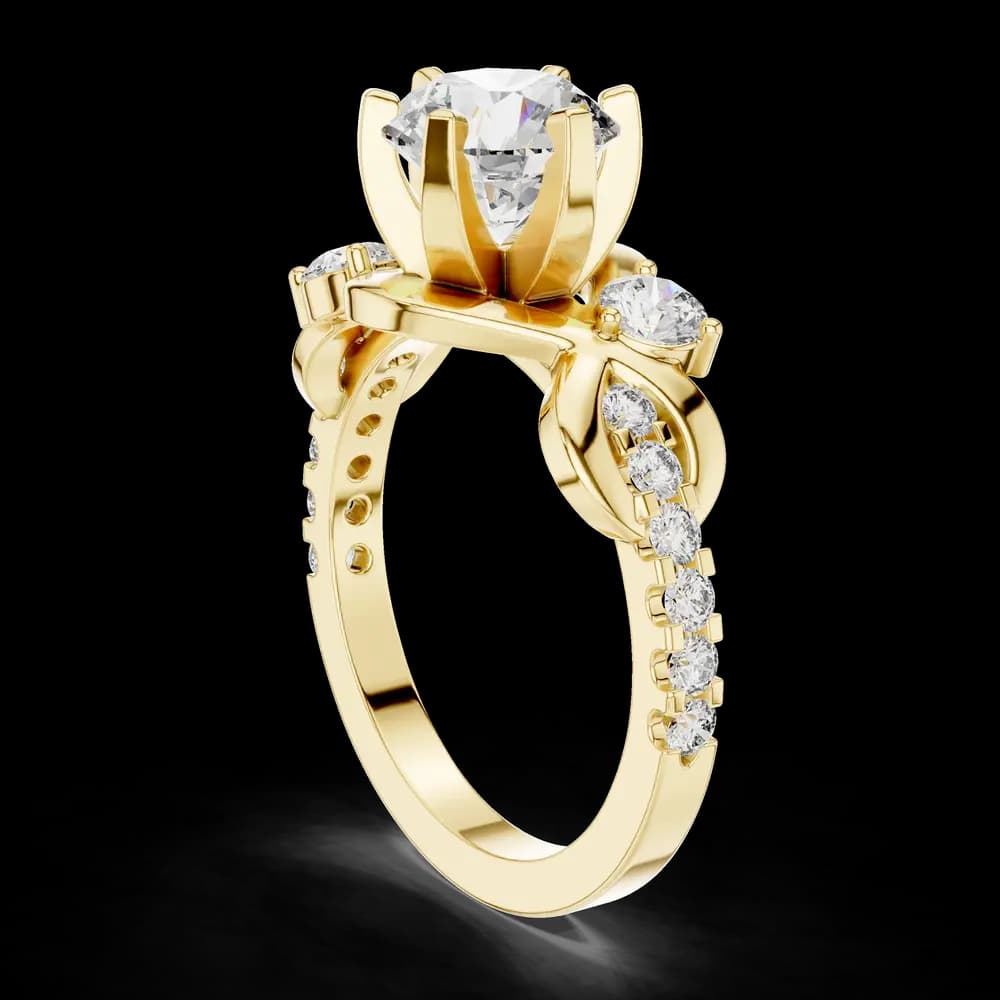 Starry Skies Lab Grown Diamond Scattered Ring - Image 4 Starry Skies Lab Grown Diamond Scattered Ring, view 4 of 6