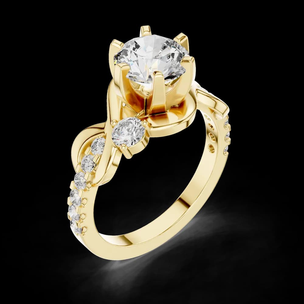 Starry Skies Lab Grown Diamond Scattered Ring - Image 5 Starry Skies Lab Grown Diamond Scattered Ring, view 5 of 6