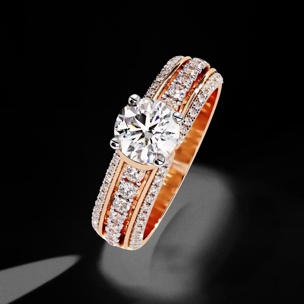 Statement Bridal Ring with Lab Grown Diamonds - Image 8 Statement Bridal Ring with Lab Grown Diamonds, view 8 of 10
