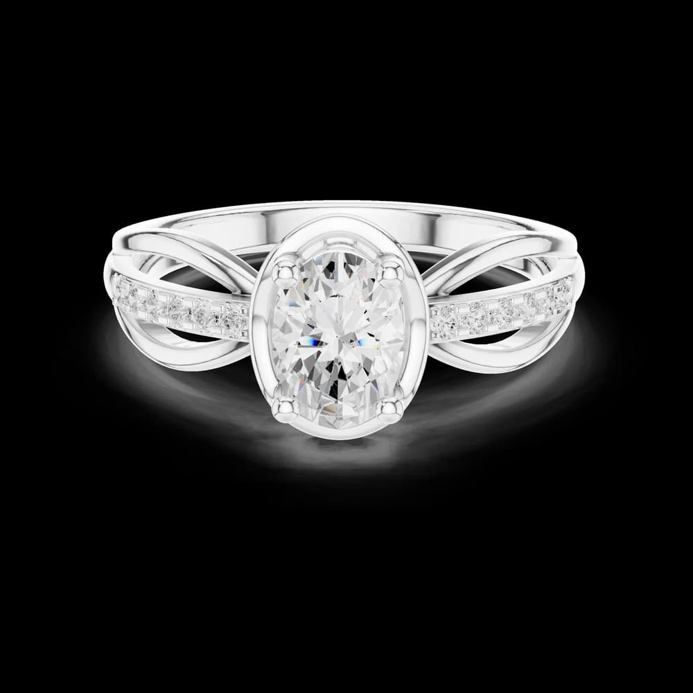 Stellar Oval Lab Grown Diamond Ring - Image 2 Stellar Oval Lab Grown Diamond Ring, view 2 of 6