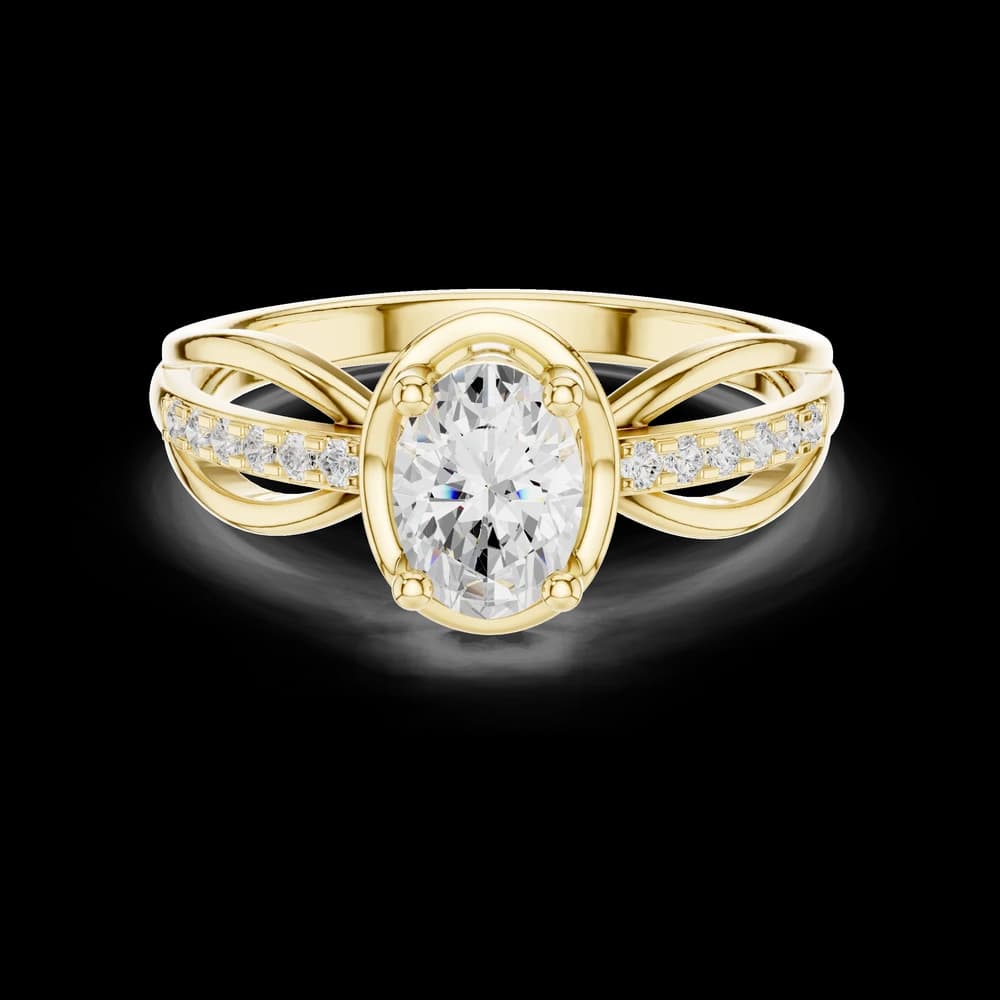 Stellar Oval Lab Grown Diamond Ring - Image 3 Stellar Oval Lab Grown Diamond Ring, view 3 of 6