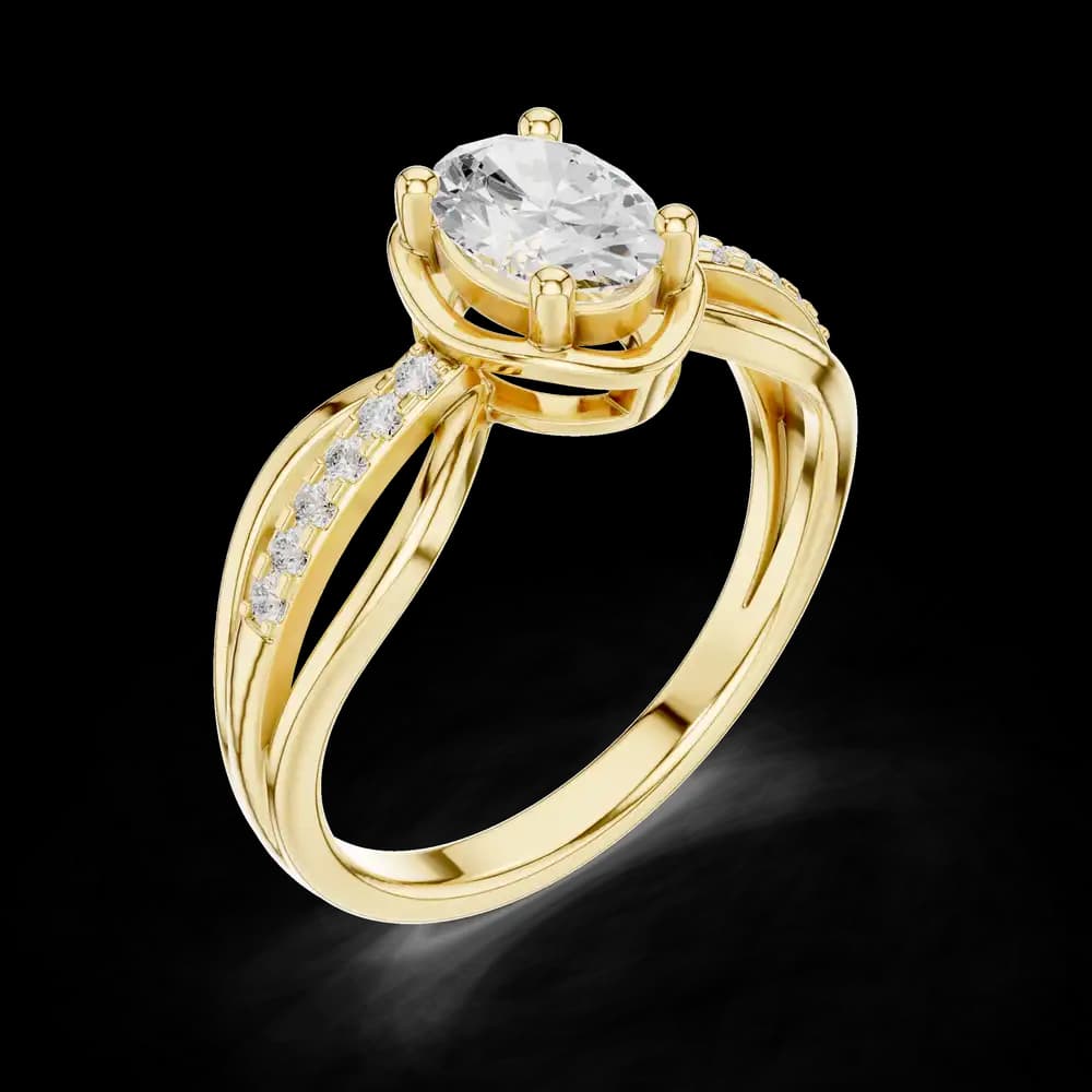 Stellar Oval Lab Grown Diamond Ring - Image 5 Stellar Oval Lab Grown Diamond Ring, view 5 of 6