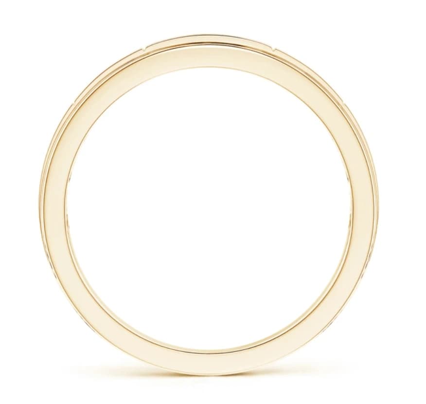Step-Edged Channel-Set Lab Grown Diamond Men's Ring - Image 3 Step-Edged Channel-Set Lab Grown Diamond Men's Ring, view 3 of 4