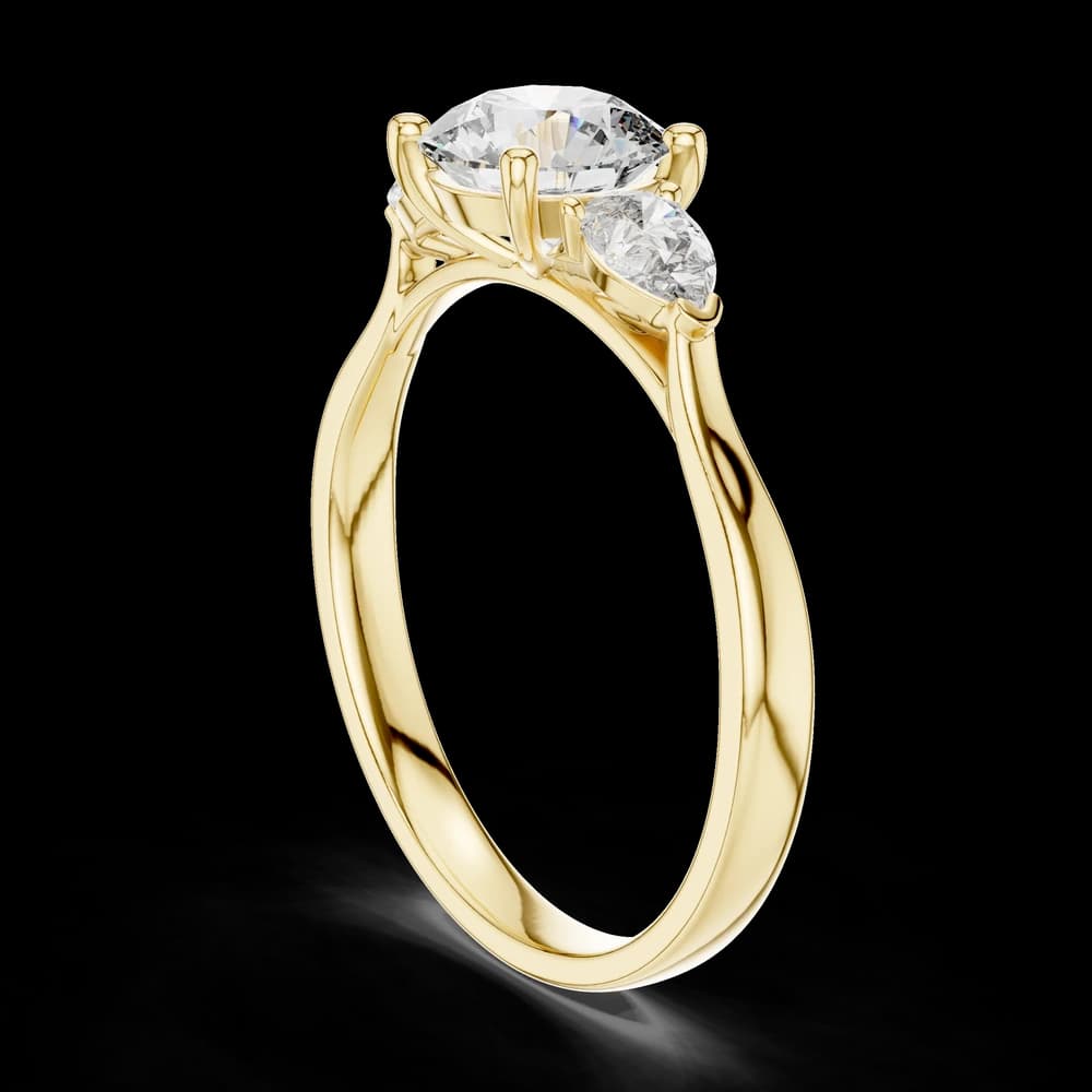 Pear Side Round Lab Grown Diamond Ring - Image 4 Pear Side Round Lab Grown Diamond Ring, view 4 of 6