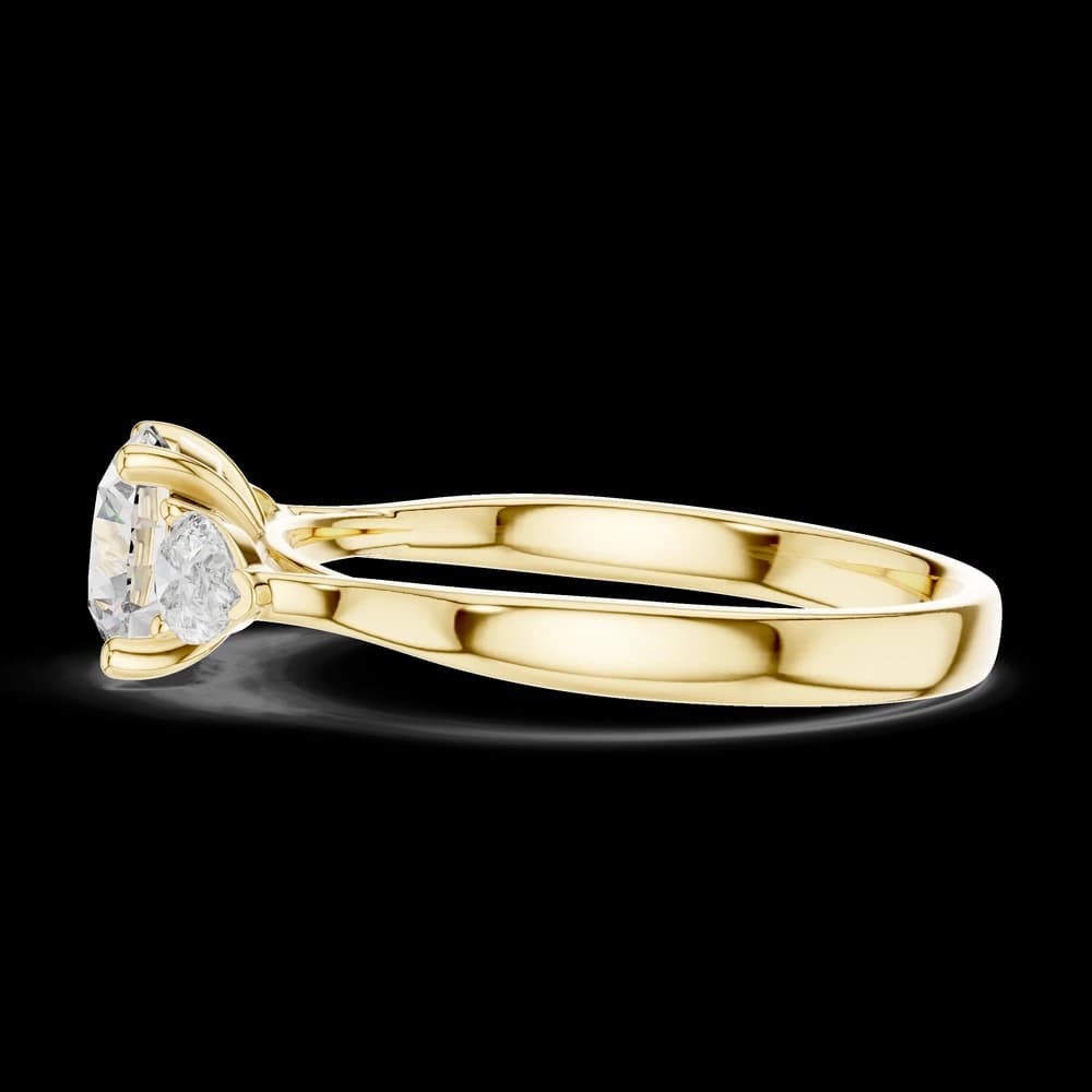 Pear Side Round Lab Grown Diamond Ring - Image 6 Pear Side Round Lab Grown Diamond Ring, view 6 of 6