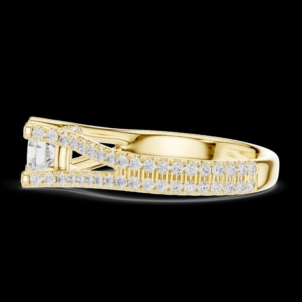 Round Cut Split Band Lab Grown Ring - Image 6 Round Cut Split Band Lab Grown Ring, view 6 of 6