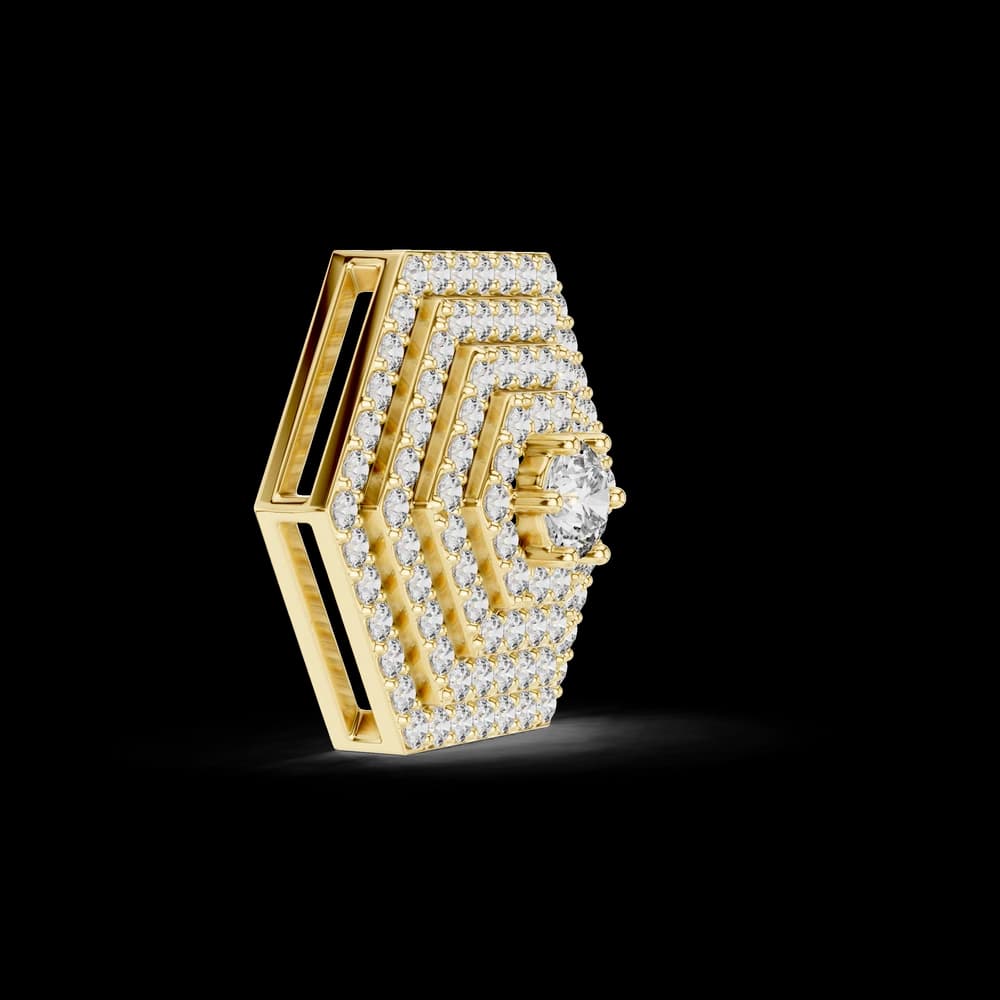 Stunning Infinity Cluster Lab Grown Diamond Pendant - Image 2 Stunning Infinity Cluster Lab Grown Diamond Pendant, view 2 of 2