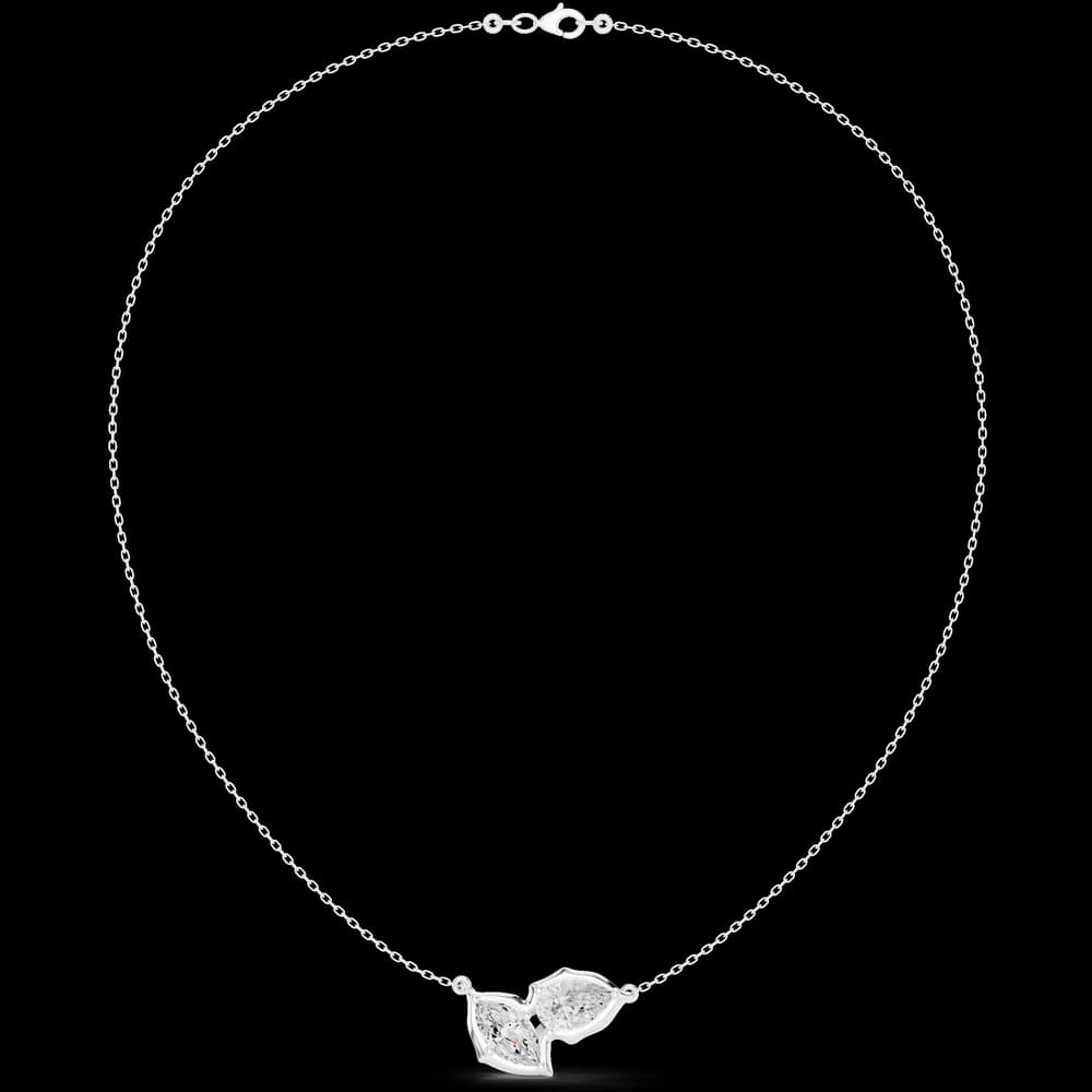 Stunning Pear Marquise Lab Grown Necklace - Image 2 Stunning Pear Marquise Lab Grown Necklace, view 2 of 6