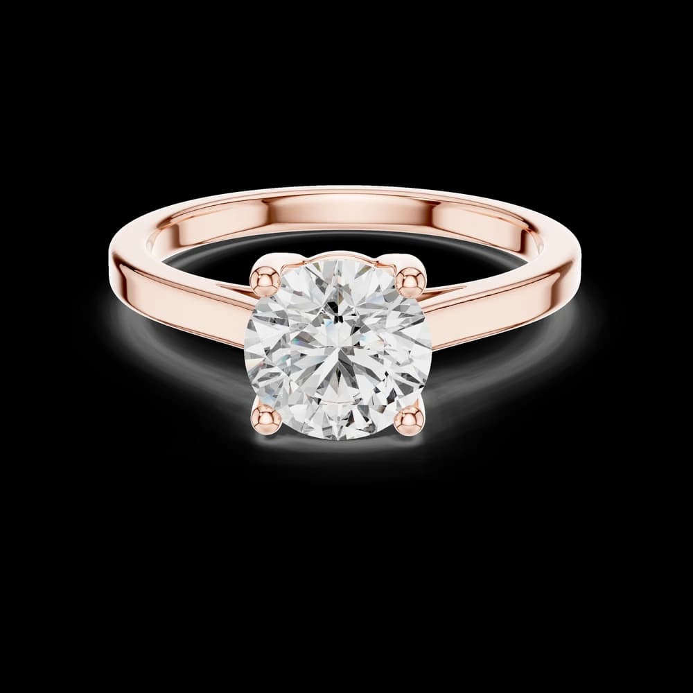 Classic Four-Prong Solitaire Round Cut Lab Grown Diamond Ring - Image 1 Classic Four-Prong Solitaire Round Cut Lab Grown Diamond Ring, view 1 of 5