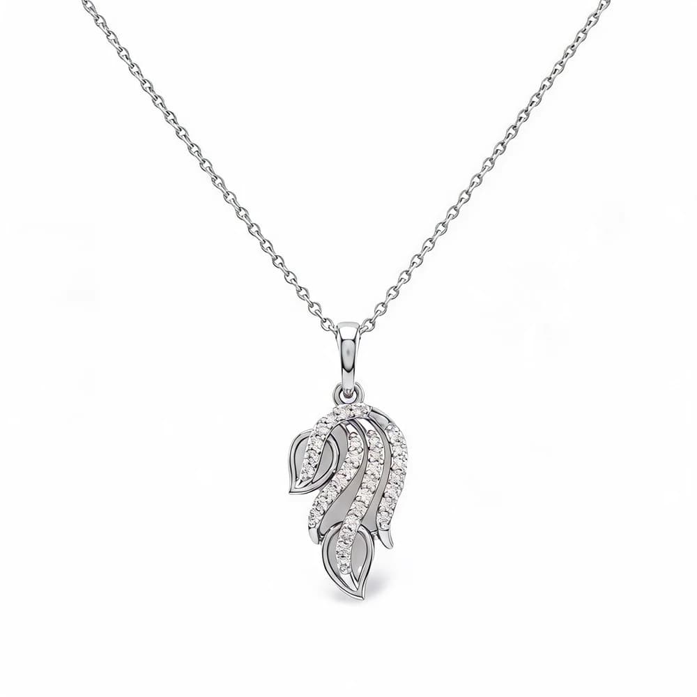 Stylish Vertical Bar Lab Grown Diamond Pendant - Image 4 Stylish Vertical Bar Lab Grown Diamond Pendant, view 4 of 5