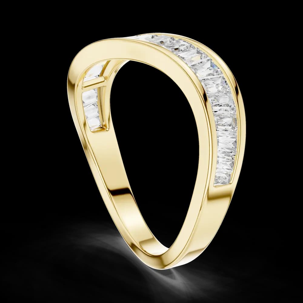 Subtle Tapered Lab grown diamond Ring - Image 4 Subtle Tapered Lab grown diamond Ring, view 4 of 5