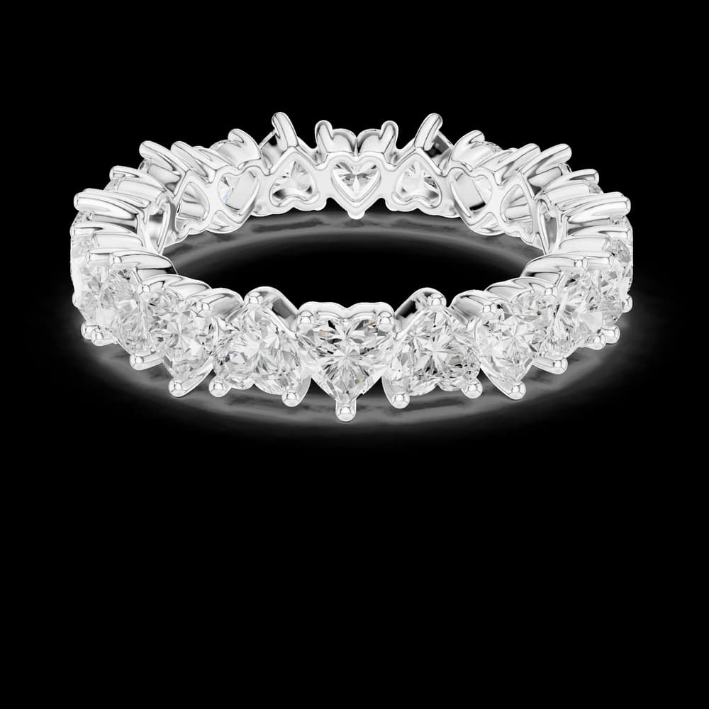 Prong-Set Heart Lab Grown Diamond Ring - Image 5 Prong-Set Heart Lab Grown Diamond Ring, view 5 of 9