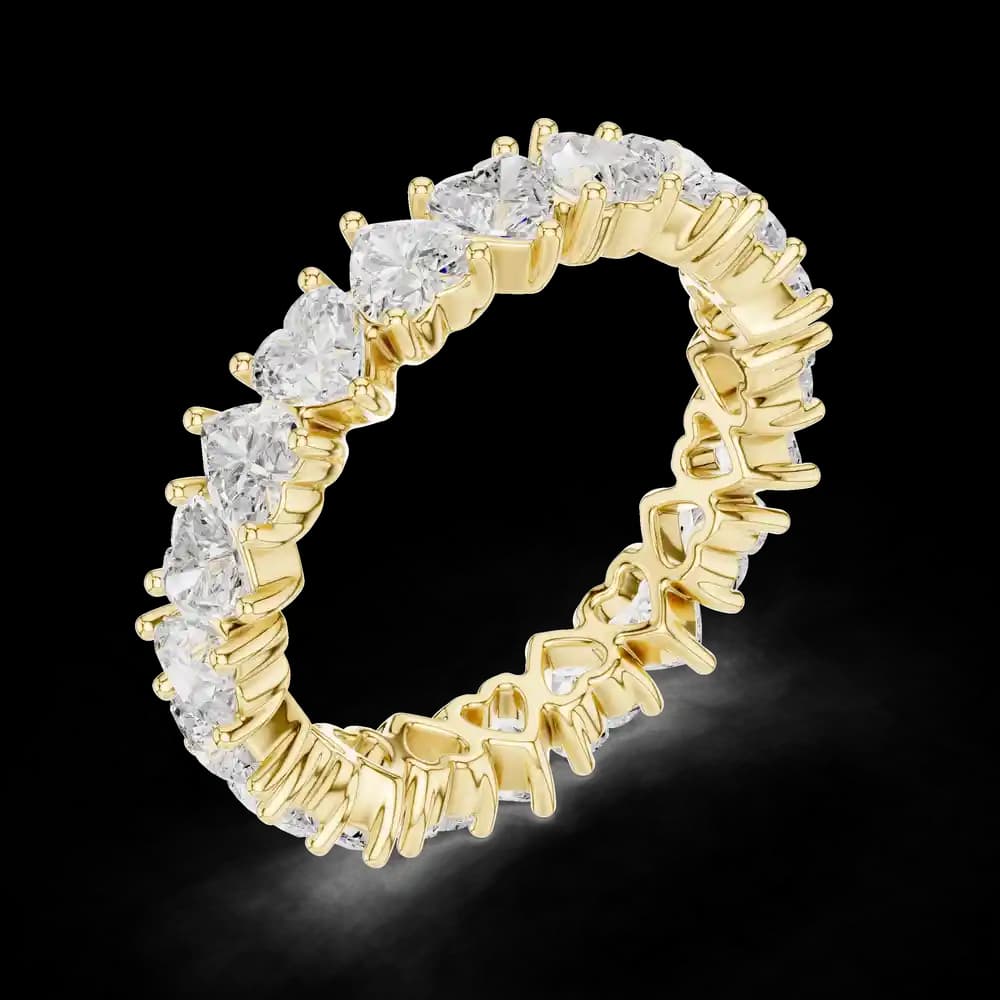 Prong-Set Heart Lab Grown Diamond Ring - Image 8 Prong-Set Heart Lab Grown Diamond Ring, view 8 of 9