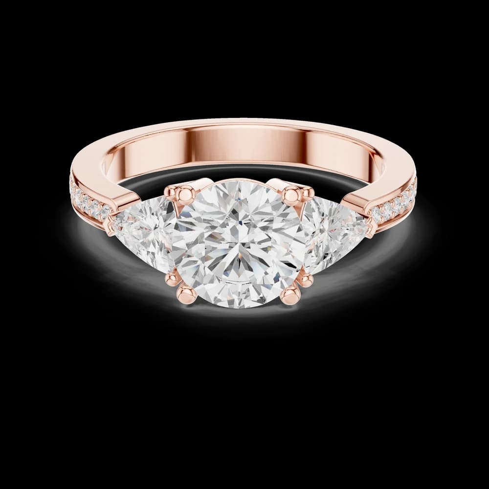 Sun Flower Lab Grown Diamond Delicate Ribbon Ring - Image 4 Sun Flower Lab Grown Diamond Delicate Ribbon Ring, view 4 of 9