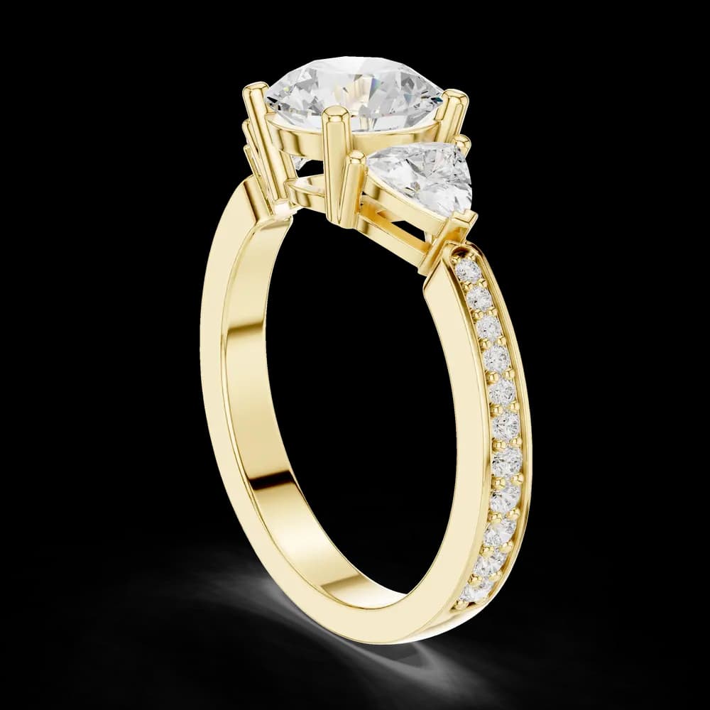 Sun Flower Lab Grown Diamond Delicate Ribbon Ring - Image 7 Sun Flower Lab Grown Diamond Delicate Ribbon Ring, view 7 of 9