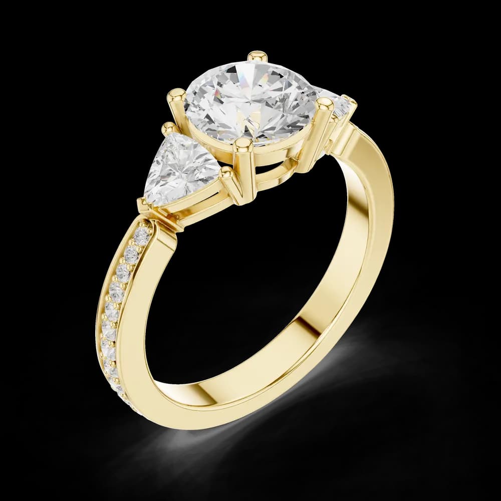 Sun Flower Lab Grown Diamond Delicate Ribbon Ring - Image 8 Sun Flower Lab Grown Diamond Delicate Ribbon Ring, view 8 of 9