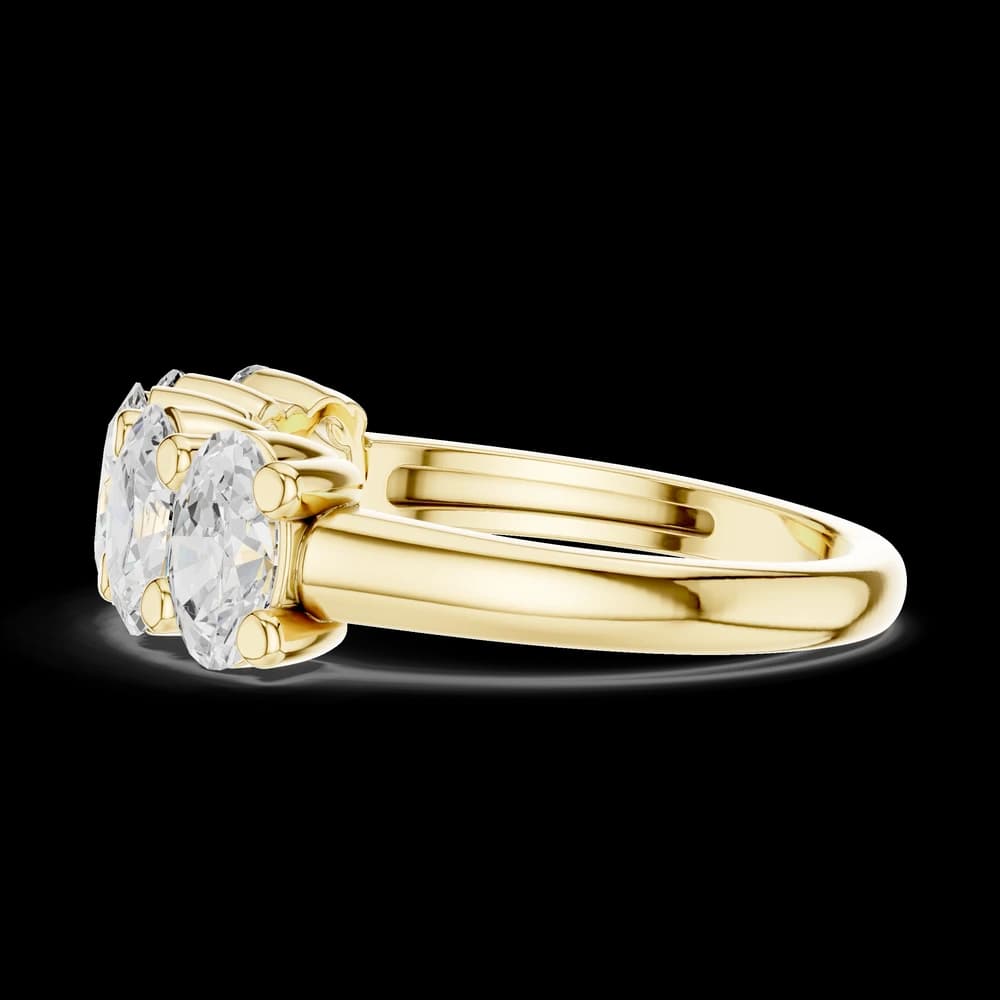 Modern Five-Stone Oval Lab Grown Diamond Band - Image 9 Modern Five-Stone Oval Lab Grown Diamond Band, view 9 of 9