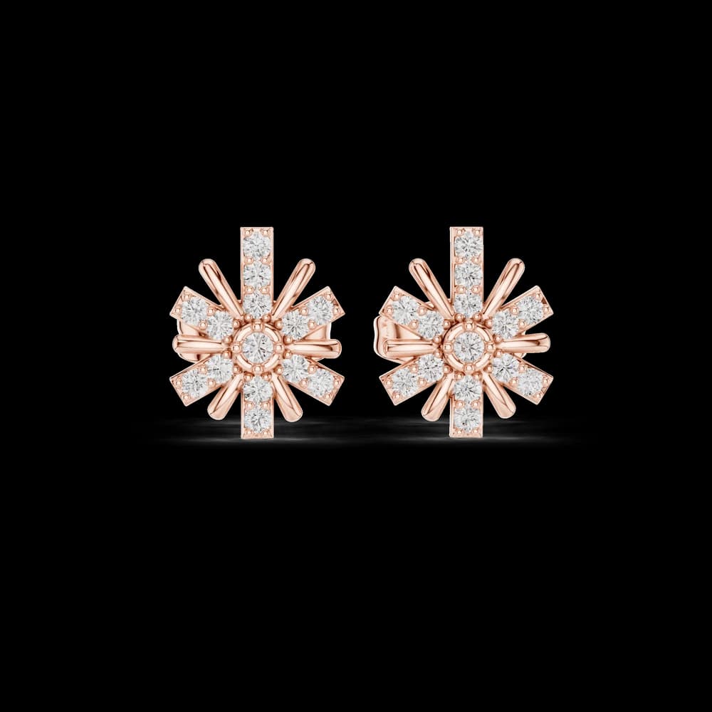 Sunlit Ray lab grown diamond earring design - Image 1 Sunlit Ray lab grown diamond earring design, view 1 of 6