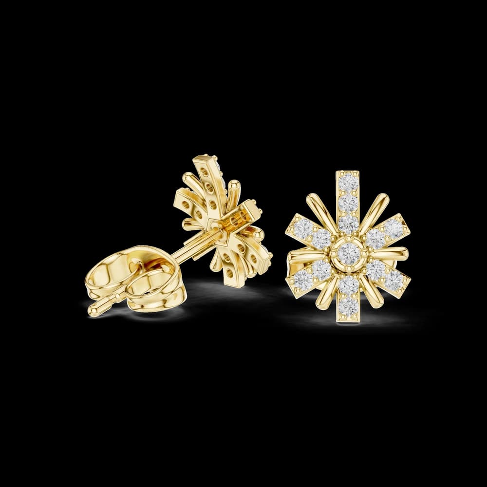 Sunlit Ray lab grown diamond earring design - Image 4 Sunlit Ray lab grown diamond earring design, view 4 of 6