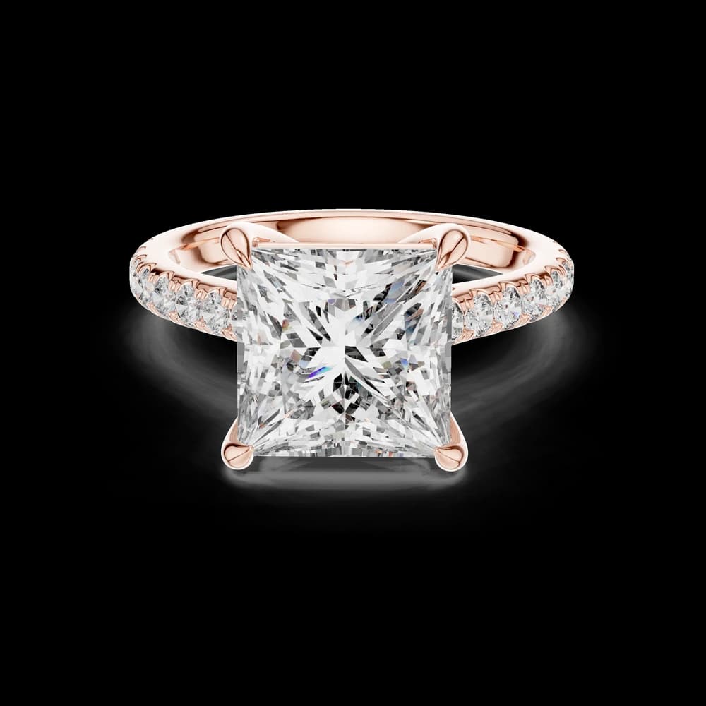 Sunset Burst Lab Grown Diamond Halo Ring - Image 1 Sunset Burst Lab Grown Diamond Halo Ring, view 1 of 5